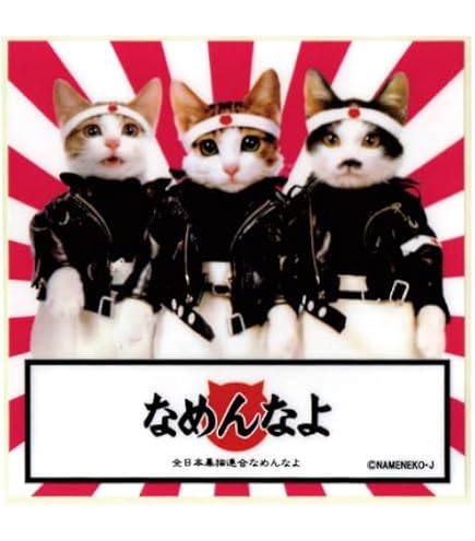 Amazon.co.jp: [なめ猫] なめんなよ ステッカー アソート NAMENNAYO ST